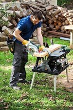 Keter ?C 197283 Folding Table Work Bench for Miter Saw Stand, Woodworking Tools and Accessories with Included 12 Inch Wood Clamps ?C Easy Garage Storage Black/Yellow - Image 9