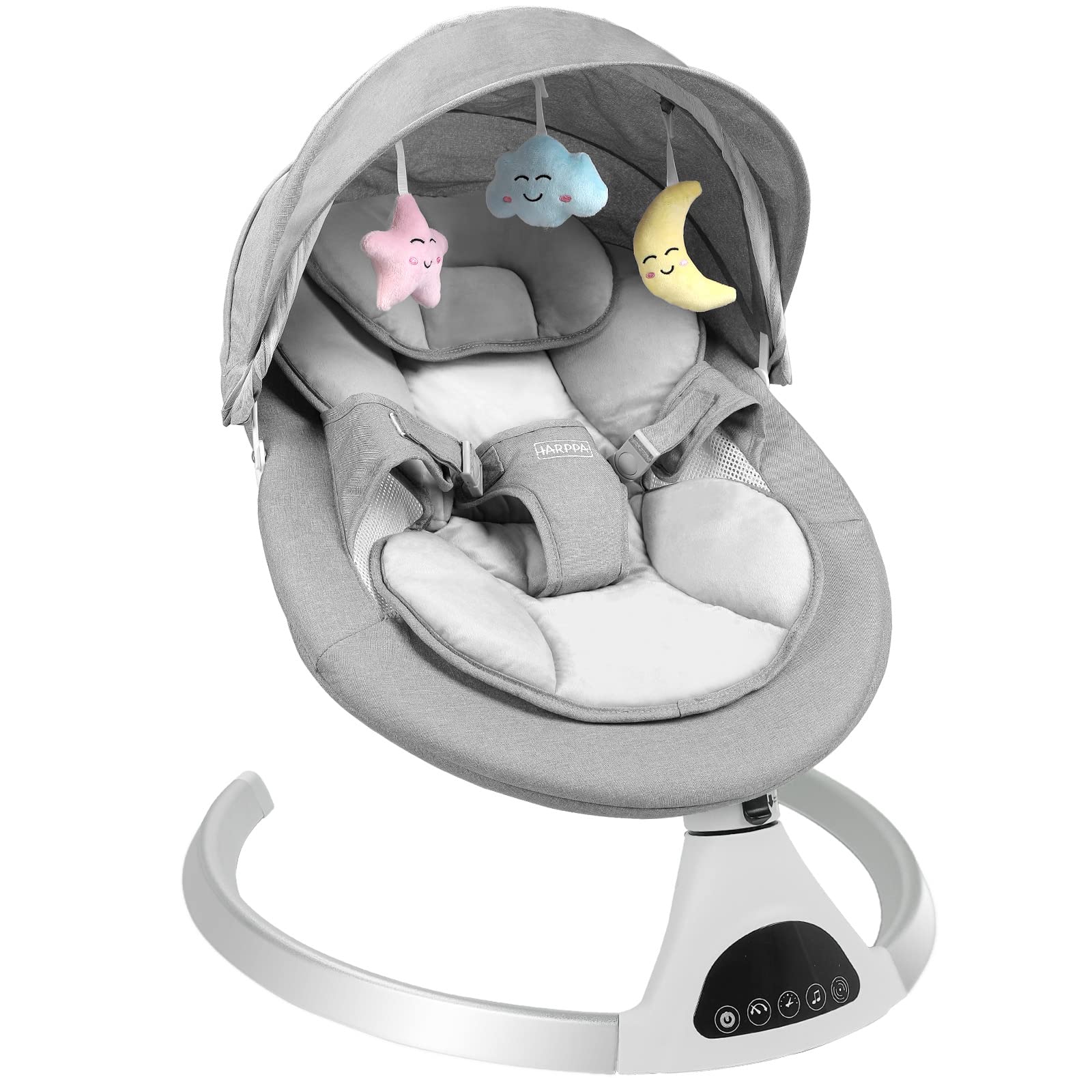 3BF425B4-2DFD-6F53-3F6E-90740100F7A7 HARPPA Electric Baby Swing for Infants to Toddler with 5 Speed - Image 1