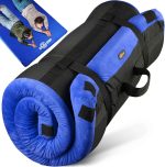 Thick Memory Foam Camping Pad Futon Mattress Full, Portable Floor Sleeping Mat Sleepover Guest Bed Roll Up Mattress for Indoor Outdoor Travel