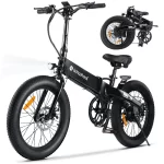 isinwheel U5-W Electric Bike Adult 500W, 20MPH, Max Range 45+ Mile E Bike, 20" Folding Bikes, 48V Removable Battery Electric Bicycle