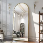 Metal Arch Full Length Mirror Floor Mirror Wall-Mounted - Image 29